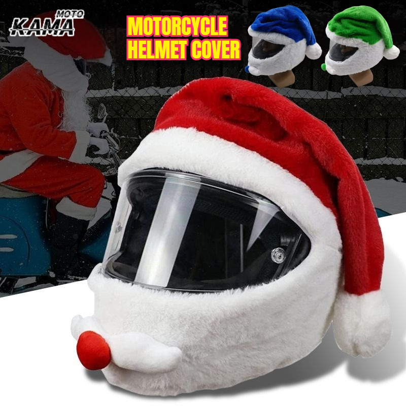 Santa Hat Plush - Pokrowiec na kask Świętego Mikołaja, pluszowy