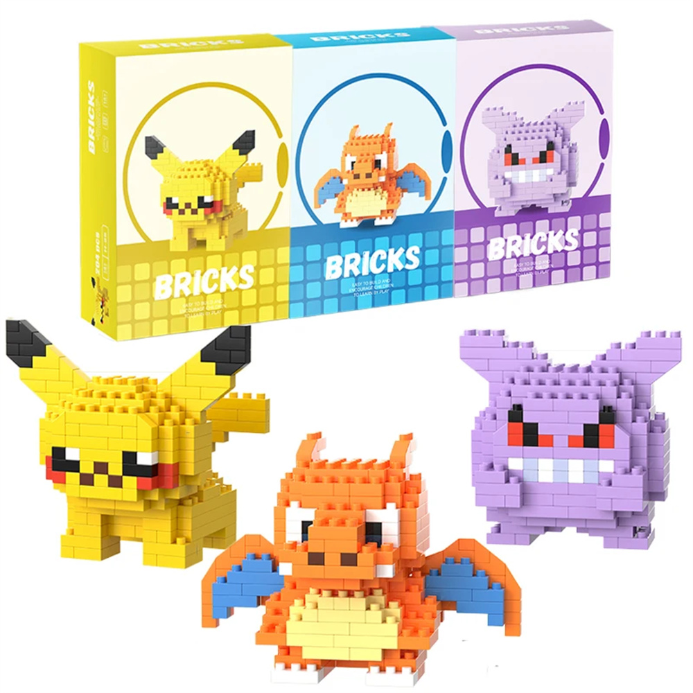 Lego Set Technic - Klocki Mikro Pokemon Pikachu Dragonite Gengar